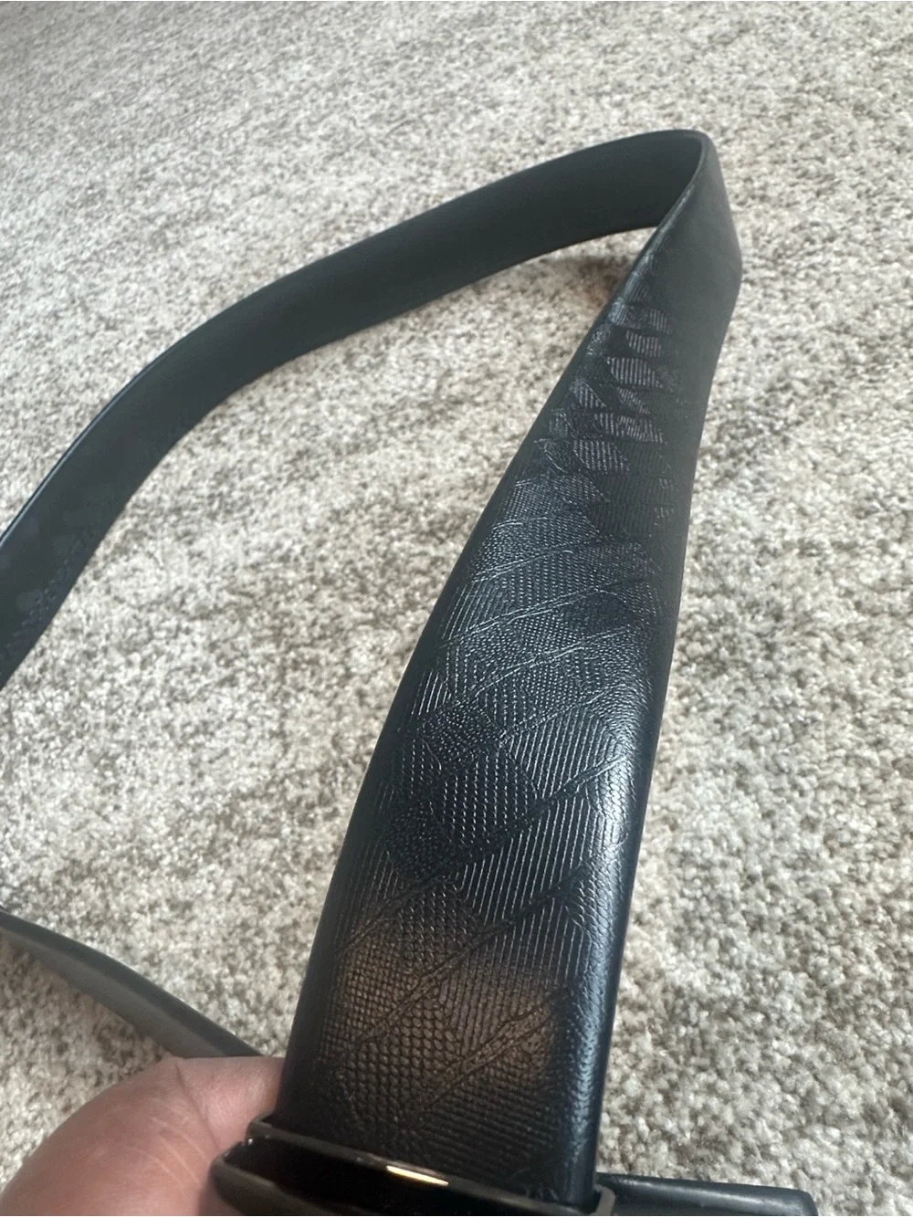Lacoste Men’s Black Leather Belt 44